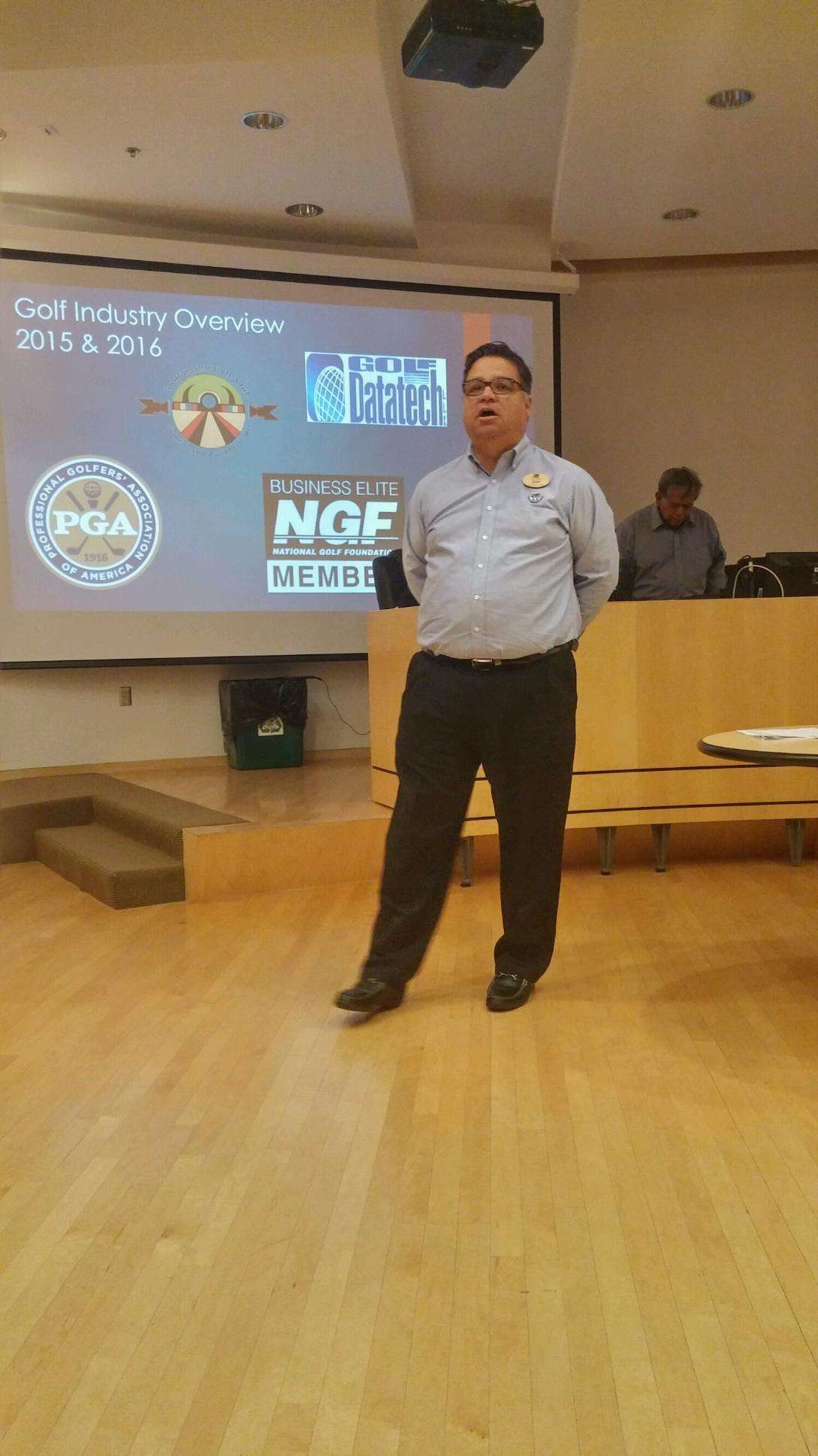 Derek presenting