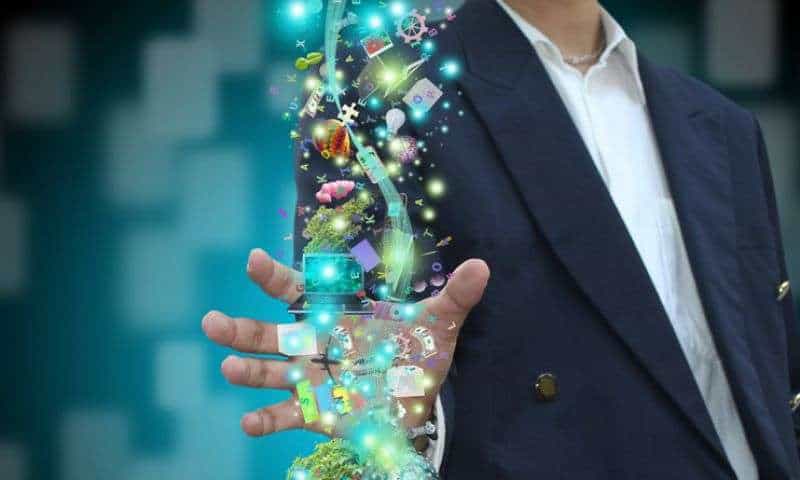 Man holding object