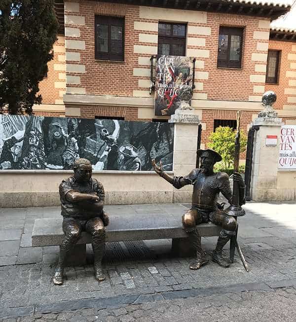 Quixote bronze outside the house Cervantes museum