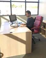 A man that is working hard.