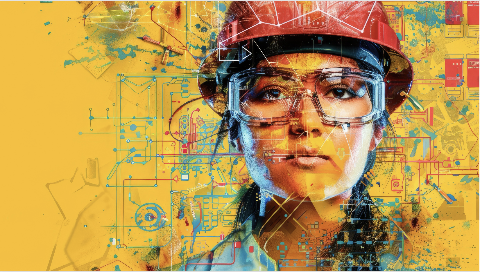 Woman hardhat